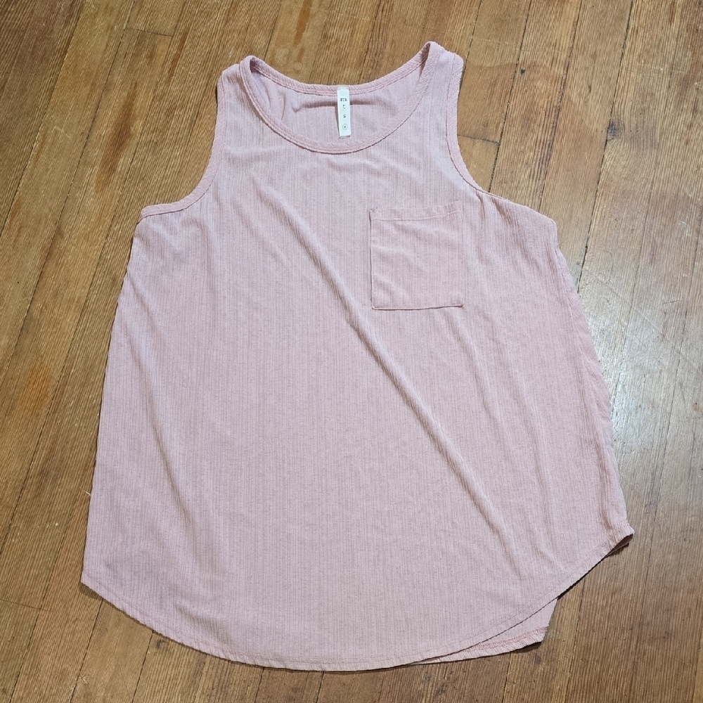 mts Pink Relaxed Sleeveless Tank Top